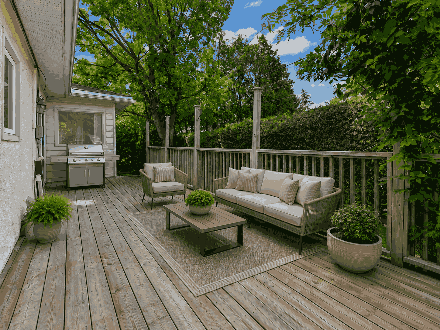 Back Deck - Virtually Staged