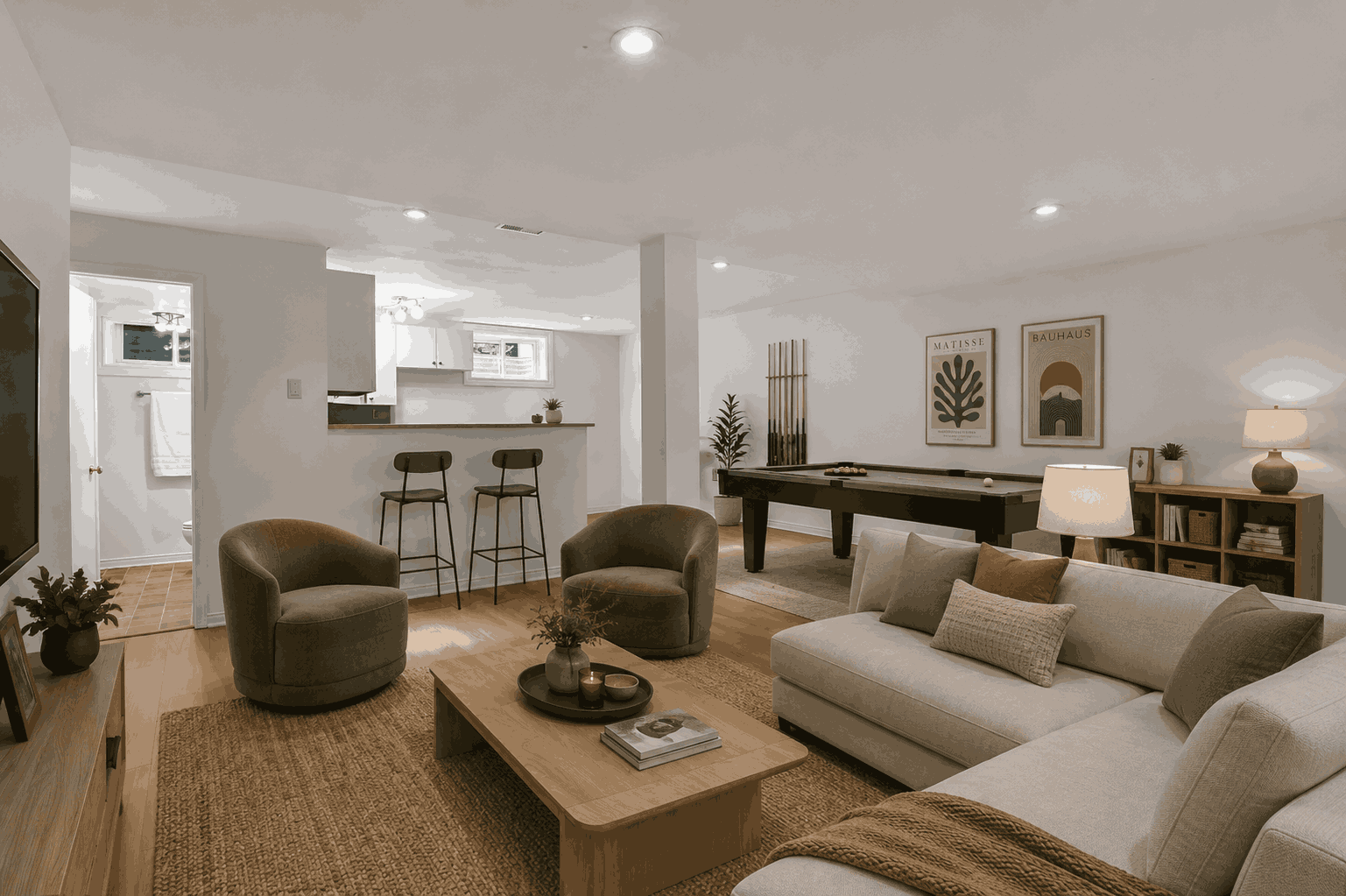 Recreation Room - Virtually Staged